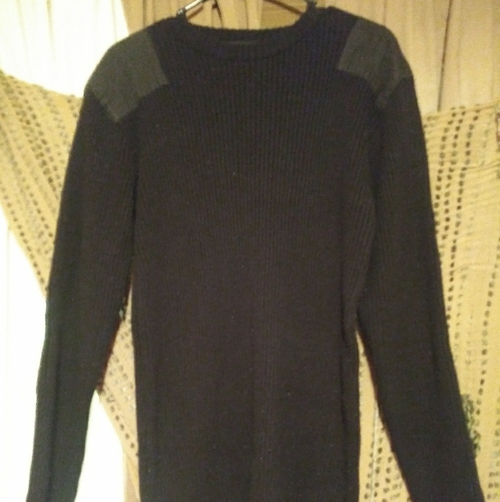 Mens thick black sweater